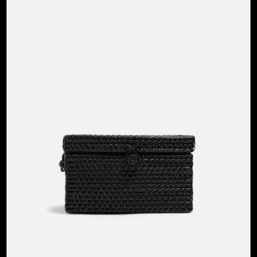 Zara woven miniaudiere bag
